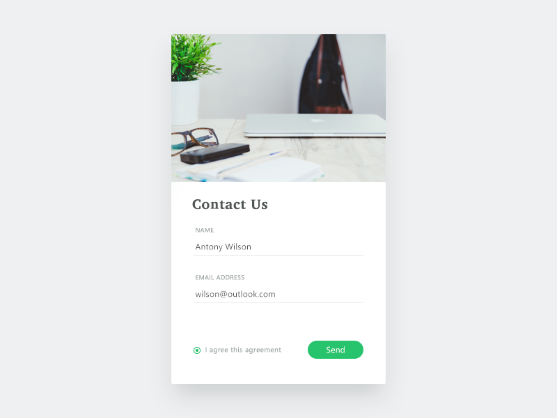 contact us by Chicken_Hero on Dribbble