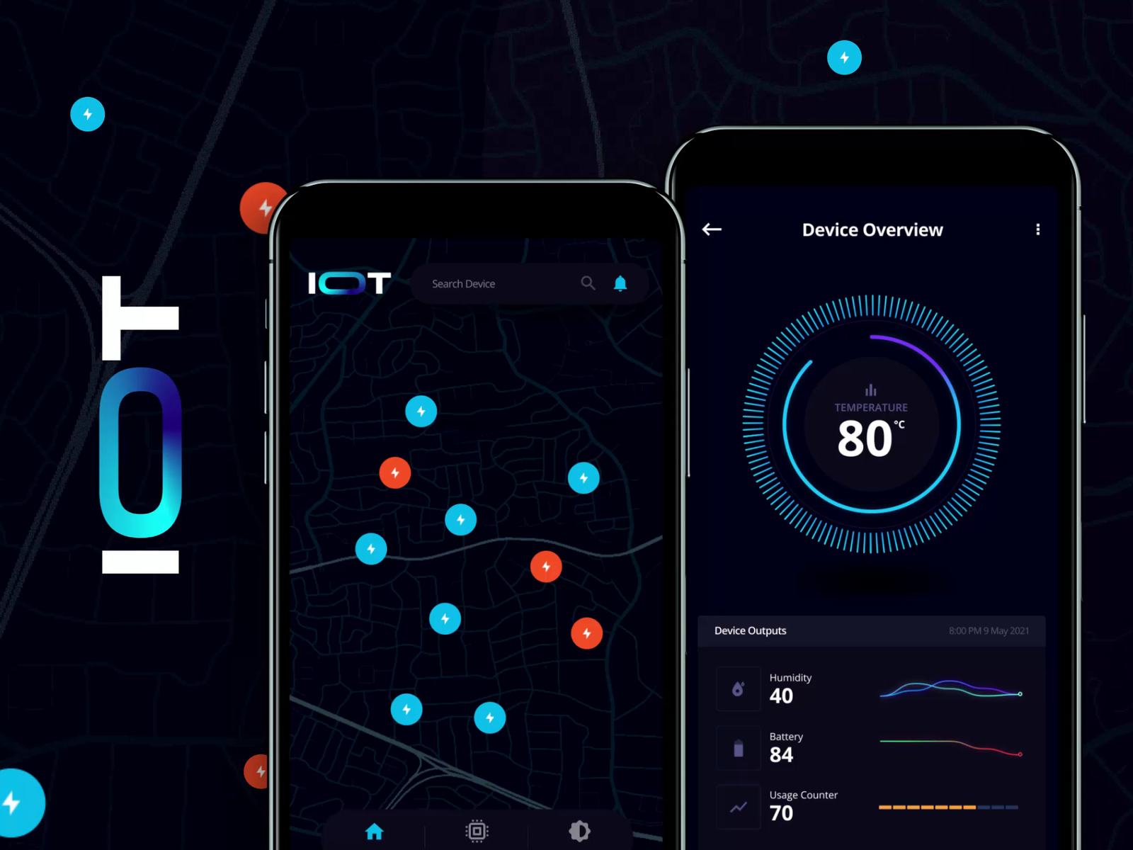 Temperature Monitoring App IoT by Rohit Pal ੴ on Dribbble