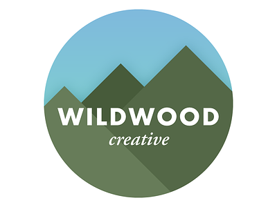 Wildwood blue brand branding futura garamond green logo mountains nature wildwood