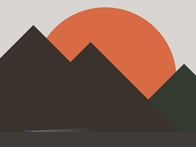Sunset illustration illustrator minimalist sunset