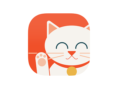 Happy Kitty app icon avatar cat icon illustration kitty