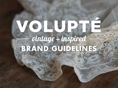 Volupte Style Guide brand futura gotham lace vintage