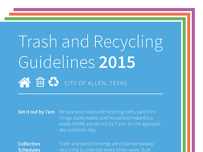Trash & Recycling Guidelines color print source sans pro