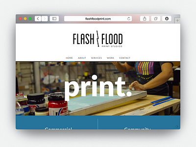 Flash Flood lato print studio web website