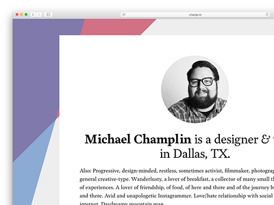Champl.in personal website responsive web