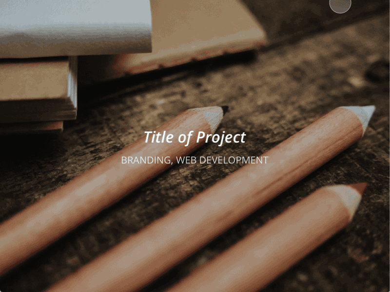 Portfolio UI Animation transition tap hover gif principle animation