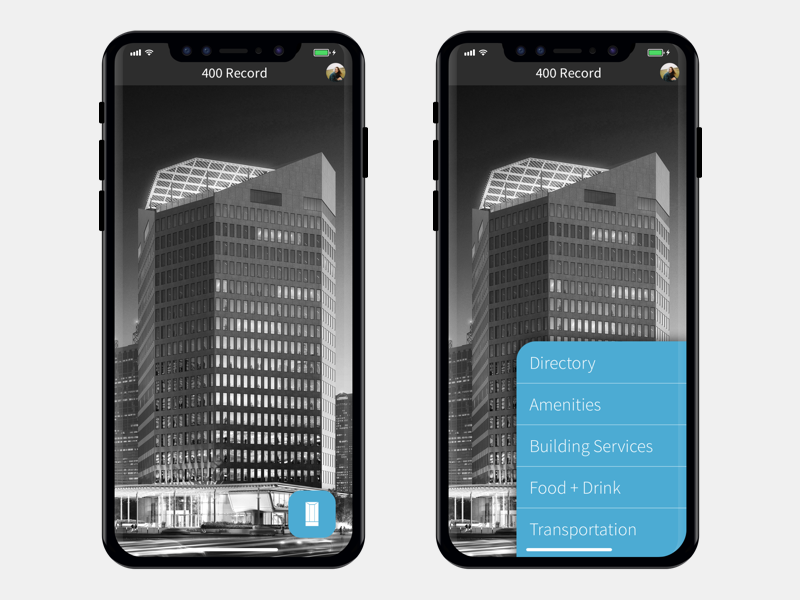 400 Record + iPhone X app design app product design ios11 real estate ui ux iphone x