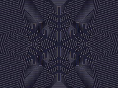 Snowflake christmas gold holiday card illustration line art linework navy blue snowflake winter