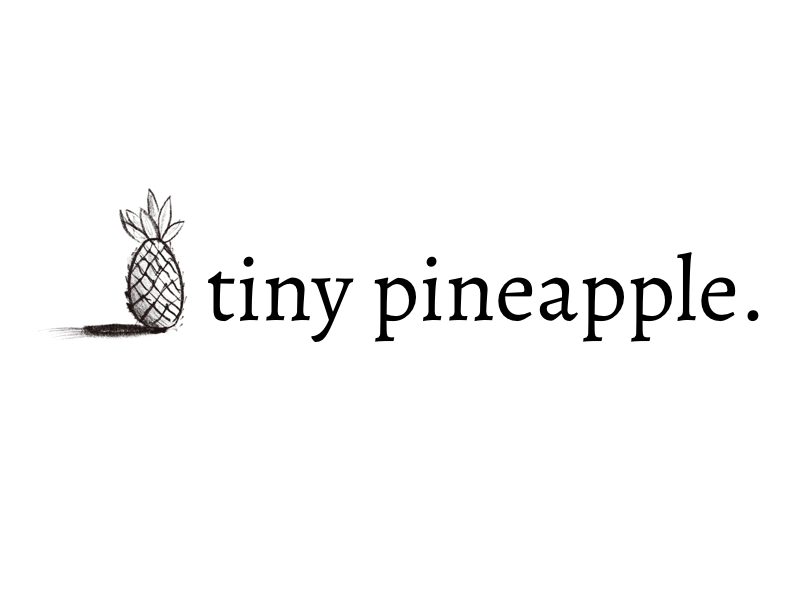 Tiny Pineapple procreate blog typography logo pineapple sketch