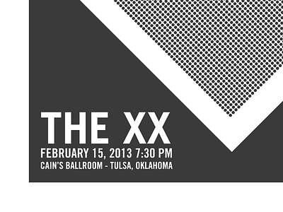The XX concert poster the xx music trade gothic