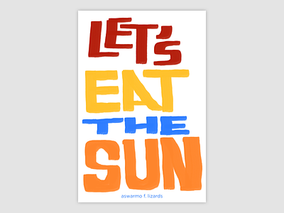 Let's Eat the Sun - Book Cover book cover book cover design hand drawn type hand lettering hand-lettering nanodemo nanowrimo procreate typography