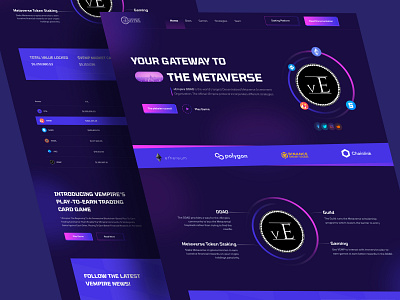 Metaverse vEMPIRE Redesign Landing Page bit coin blockchain clean design homepage landing page metaverse nft space ui uidesign uxdesign web design website