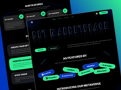 NFT Landing Page Redesign bitcoin bitcoin landing page blockchain blockchain landing page crypto crypto landing page defi defi landing page ethereum ethereum landing page homepage metaverse metaverse landing page nft nft landing page nft marketplace ui design ui ux design web design website