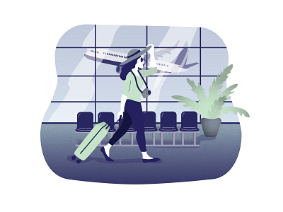 Yoush - Travel airport angelika mata design illustration illustrator travel vector visux