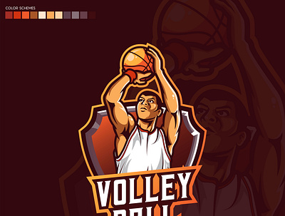 Logofolio #5 - Volley Ball 3d branding design graphic design icon illustration logo mascot logo