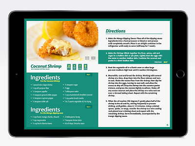 Day 014 - Cook book UI application book cooking design food ipad recipe skeuomorphism ui