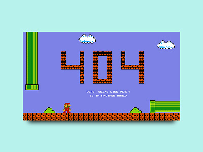 Day 053 - 404 404 classic daily error mario pixel ui userinterface web webdesign world