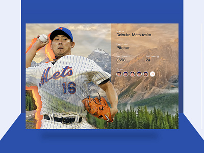 Day 070 - User Profile baseball dailyui interface mets profile ui user web