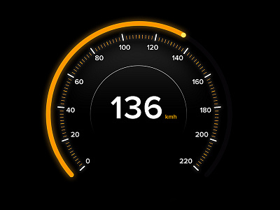 Day 071 - Speedometer daily kmh meter speed speedometer tracker ui userinterface web