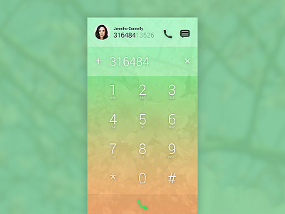 Day 078 - Dial Pad call daily dial hex message mobile pad text ui ux web