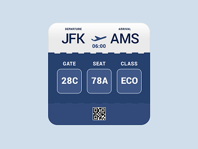Day 080 - Boarding Pass arrival boarding class daily departure flight pass travel ui userinterface ux web