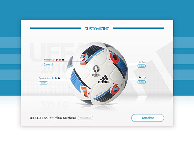 090 - Custom Product 2016 adidas custom cutomize interface official product soccer uefa ui web