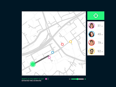 Day 094 - Location Tracker concept daily interface location maps tracker ui ux web