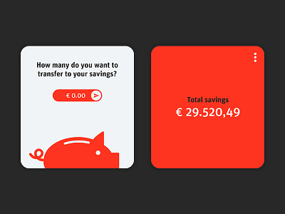 Day 099 - Transfer Money (to savings) application bank daily design interface money piggy savings transfer ui web