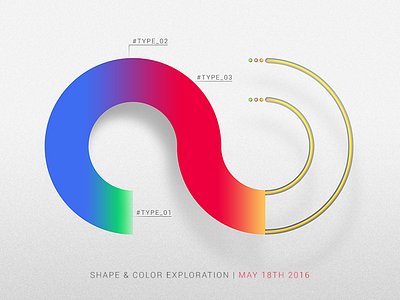 Shape & Color Exploration #01 circle color depth photoshop shape transition
