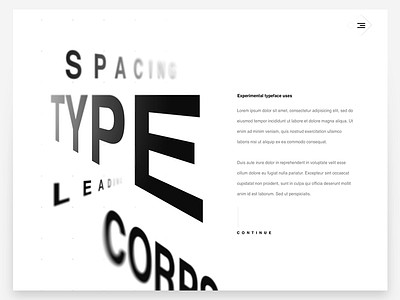 Type Layout clean design layout lockup modern typography web