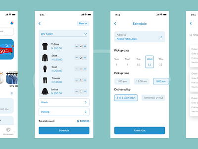 Laundry mobile app design graphic design ui uiux user experience user interface