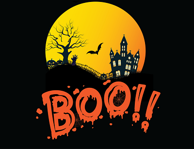 Halloween Design -BOO!! graphic design
