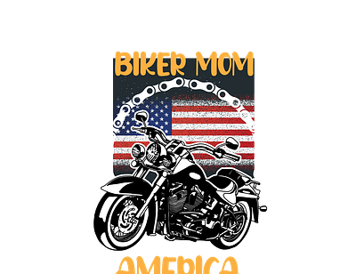 BIKER MOM AMERICA graphic design