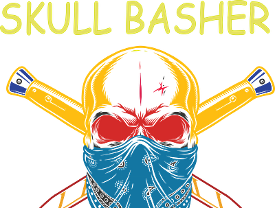 SKULL BASHER graphic design