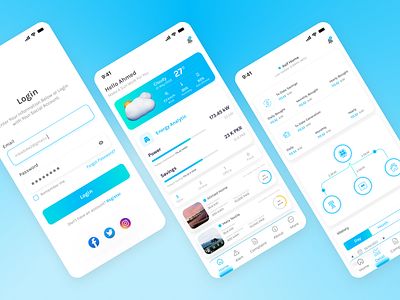 Solar Monitoring App UI Concept