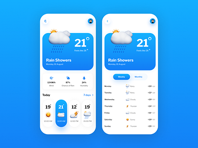 Weather App 3d animation branding design ecommerce illustration logo mobile app morphisam ui ux