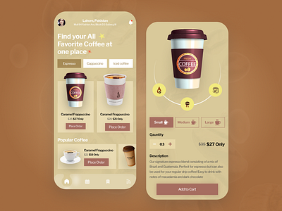 Coffee Shop App UI