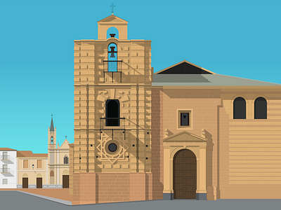 Santa Maria la Mayor, Andújar andújar church design espana flat gradient illustration santa maria spain vector