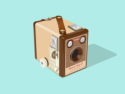 Kodak 'Flash B' Box Brownie box brownie camera kodak photography retro vector vintage