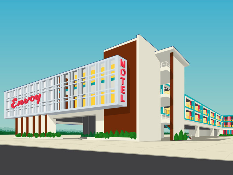 Motel Corner by Will Clark on Dribbble