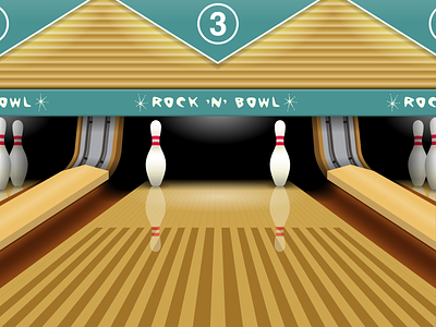 retro bowling background