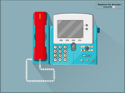 Telephone Flat Illustration