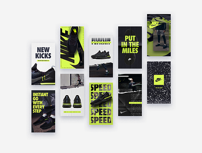 Nike Epic React Flyknit / IG Stories art direction creative agency creative direction design design direction design studio instagram stories los angeles nike shoes visual design