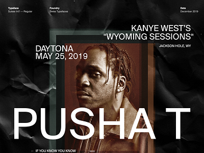 Pusha T / Type Study art direction creative agency creative direction design design direction design studio hiphop los angeles rapper typography visual design