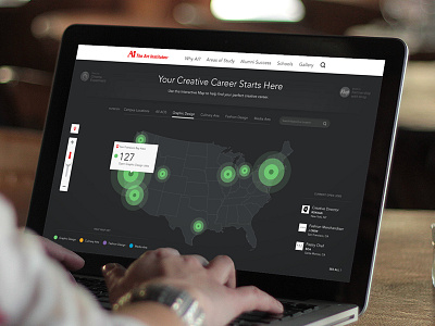 Ai Career Finder Map art direction ui ux web design