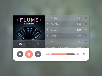 Mini Music Player app design sketch ui ux visual design