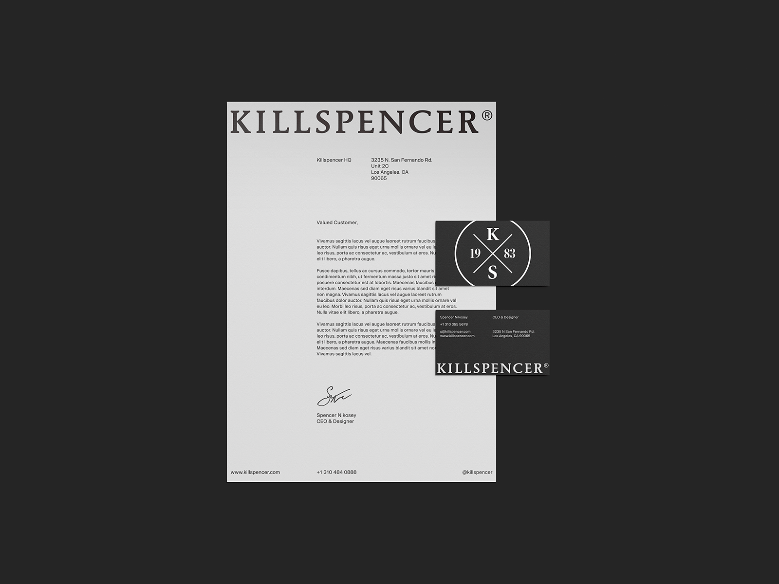 Killspencer — Design Concept art direction brand development branding creative agency creative direction design design direction design studio killspencer leather goods los angeles