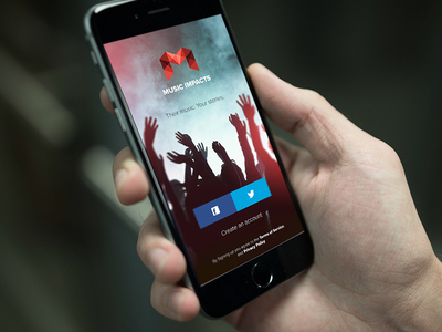 Music Impacts - Sign In app design creative direction design ios mobile ui ux