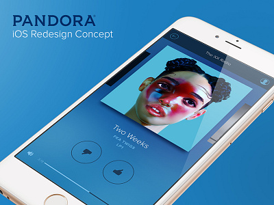Pandora iOS Redesign Concept app design creative direction design ios mobile ui ux