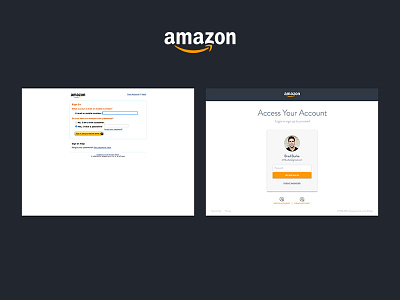 Amazon Sign In Redesign #1 art direction concept creative direction design redesign ui ux web design